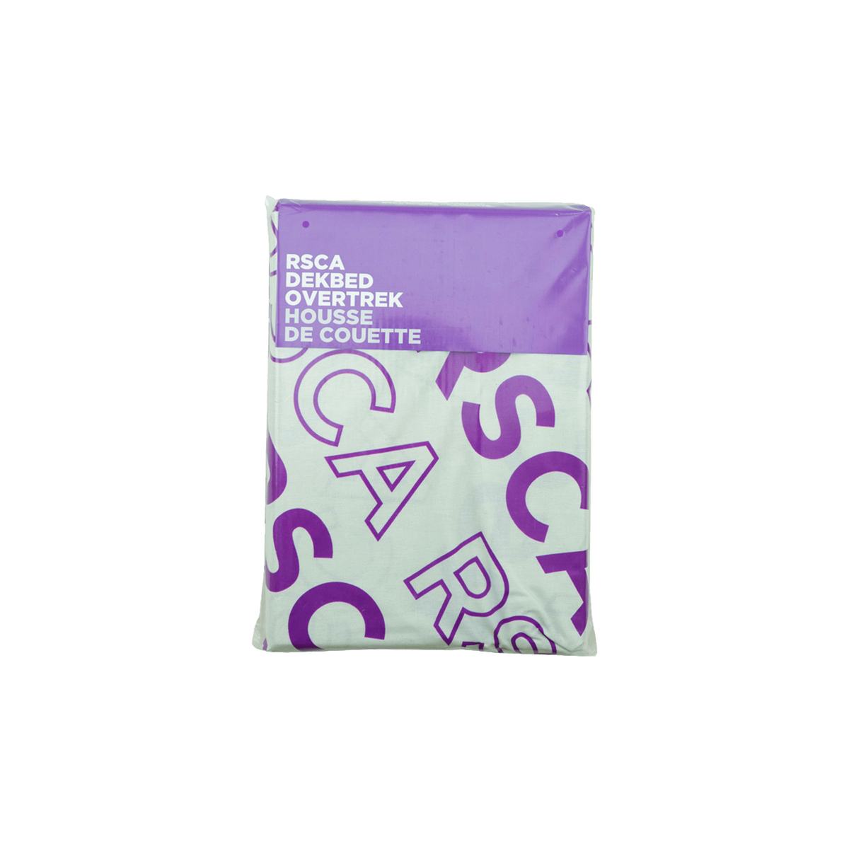 Dekbedovertrek paars mauve witte letters rsca kussen - RSCA