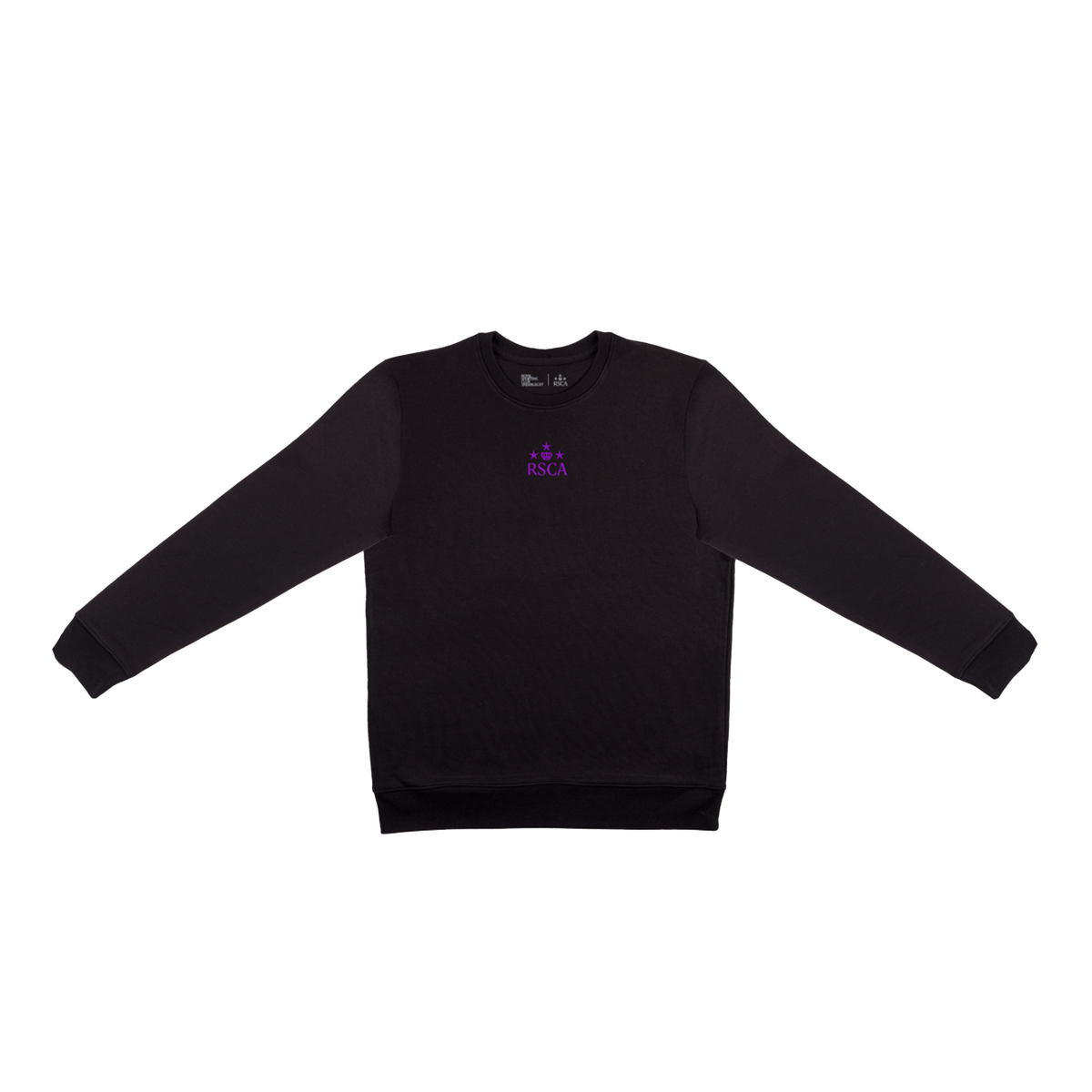 Sweater XS zwart main logo paars - RSCA