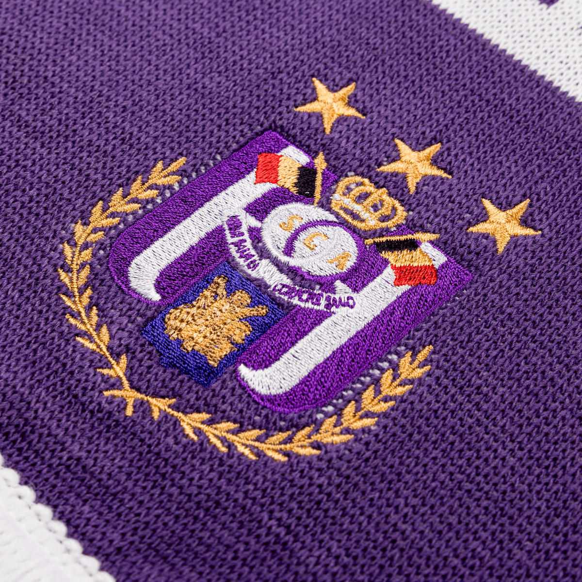 Scarf Mauve RSC Anderlecht White Fringes