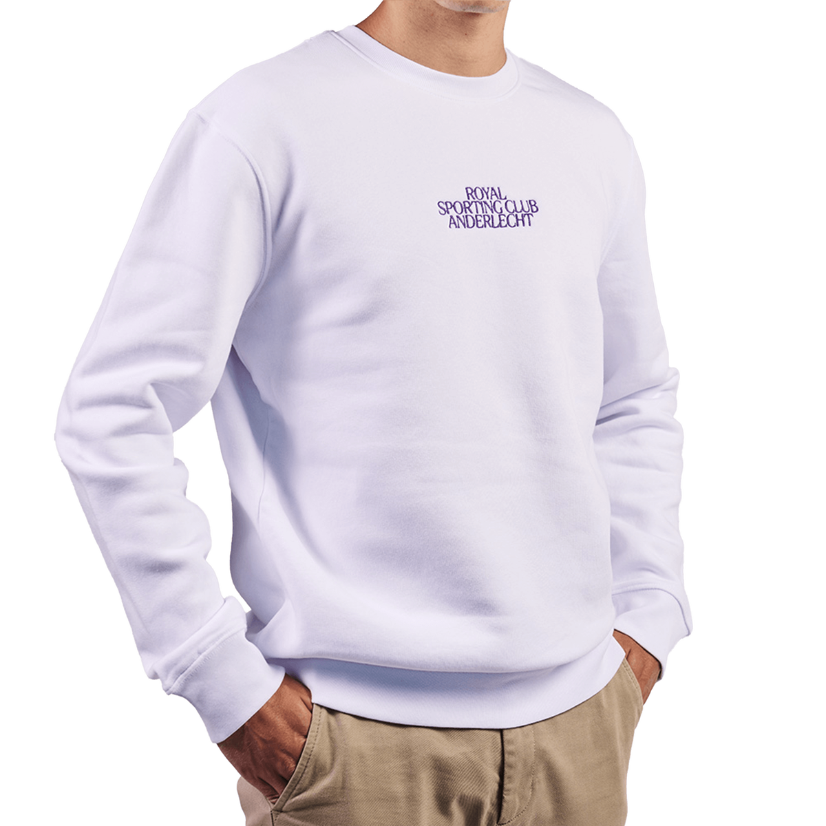 Sweater XS wit wordmark paars - RSCA