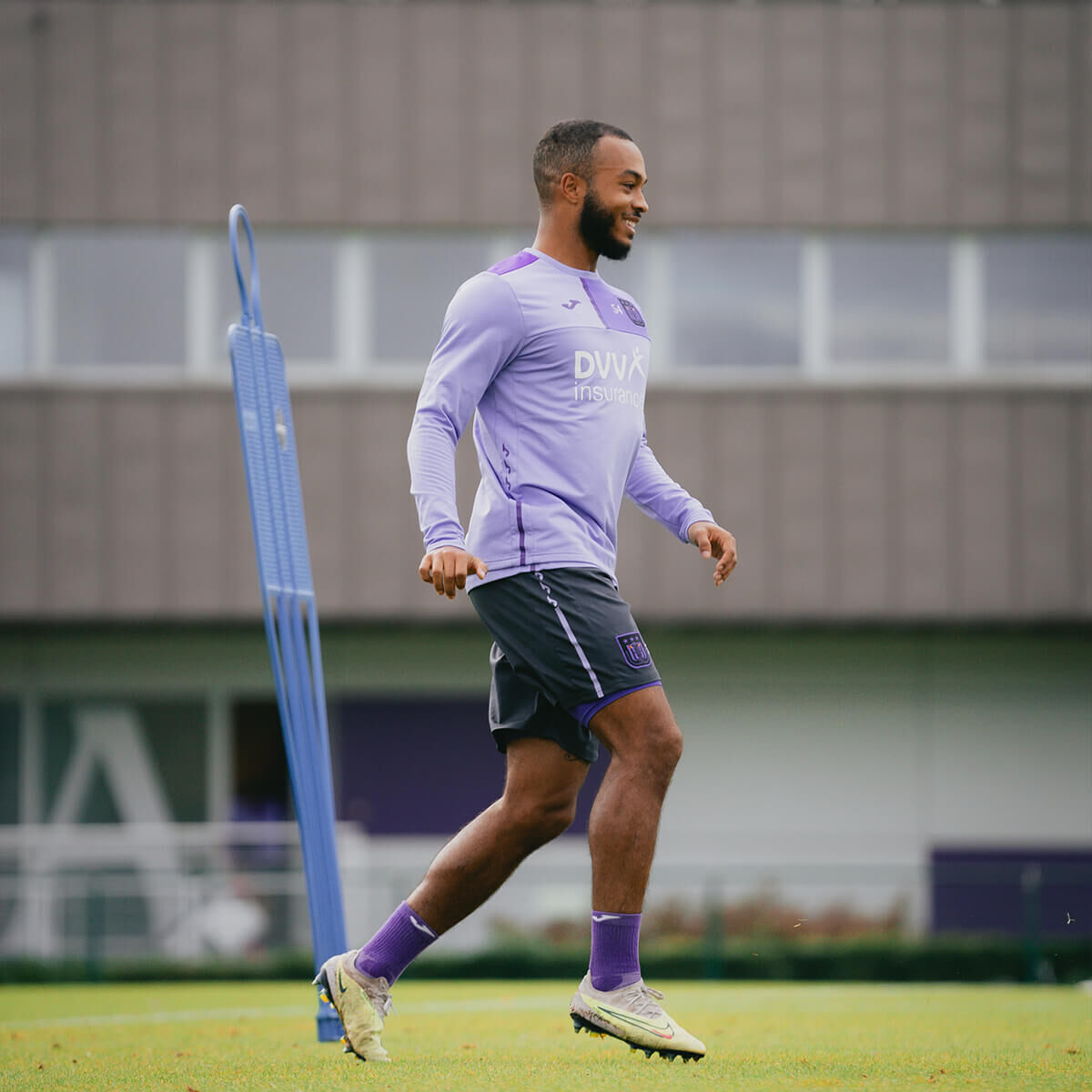 RSCA TRAINING SHORT  ANTHRACITE/PURPLE - 4XL