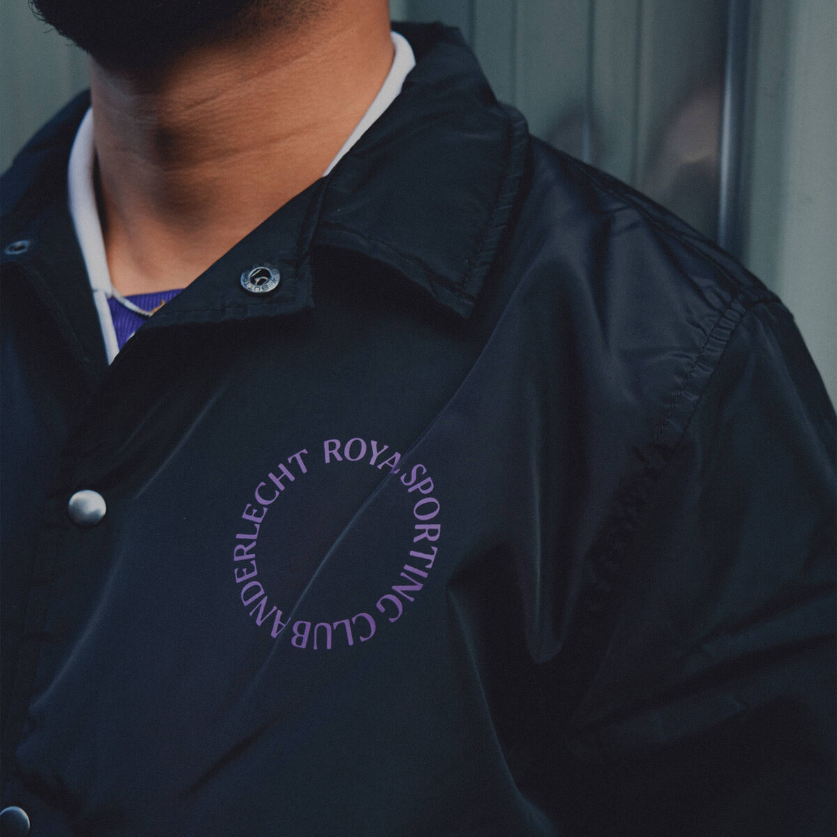 Vest zwart met cirkel 'royal sporting club anderlecht' - M