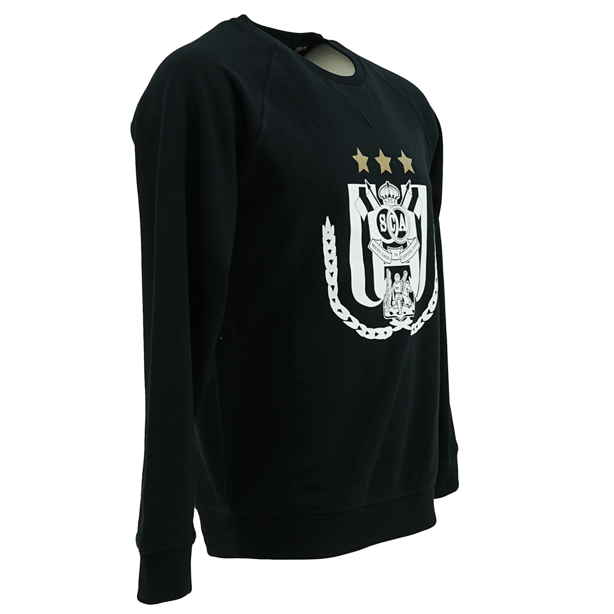 Sweater zwart logo wit goud S - RSCA