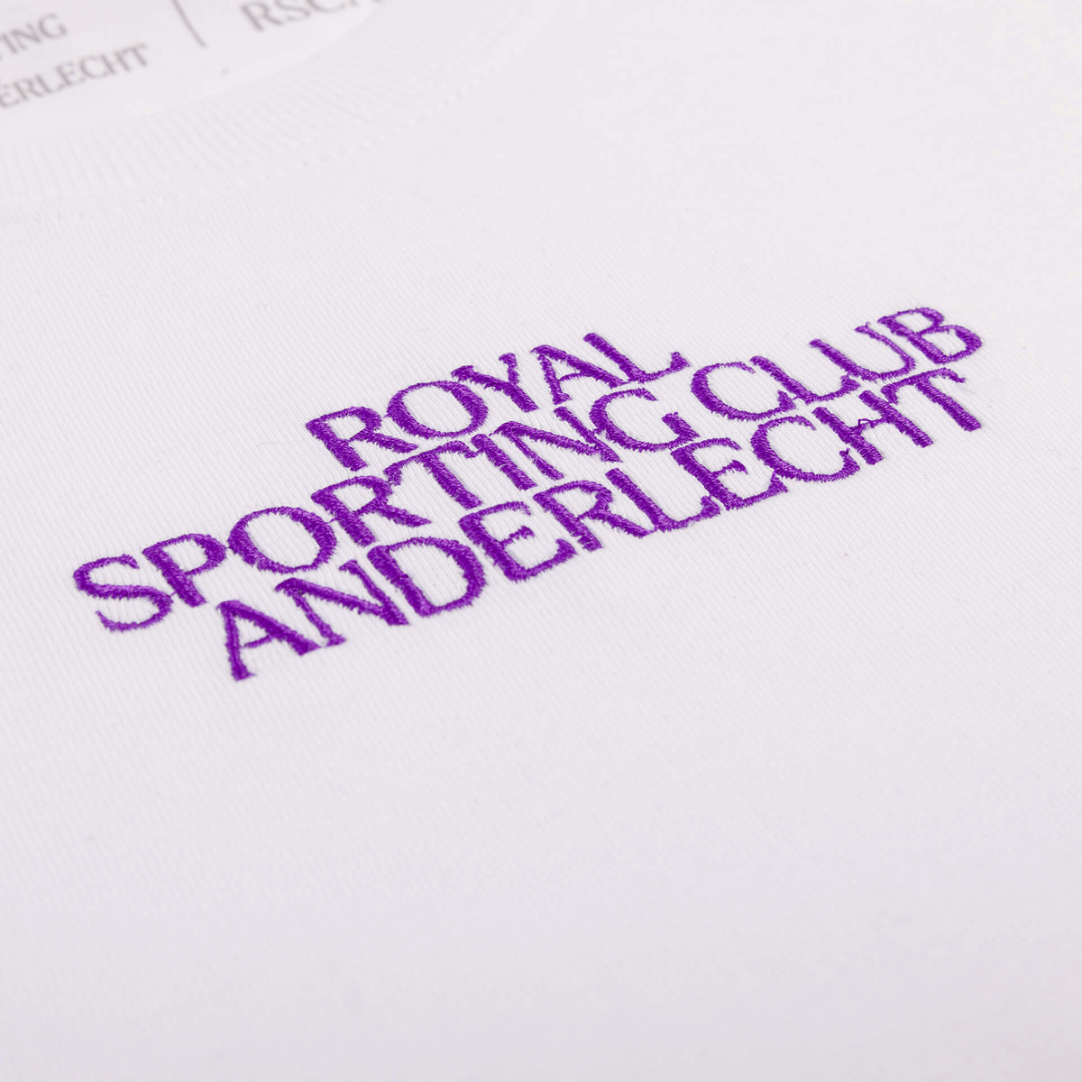 T-shirt 3XL wit wordmark en sterren paars - RSCA