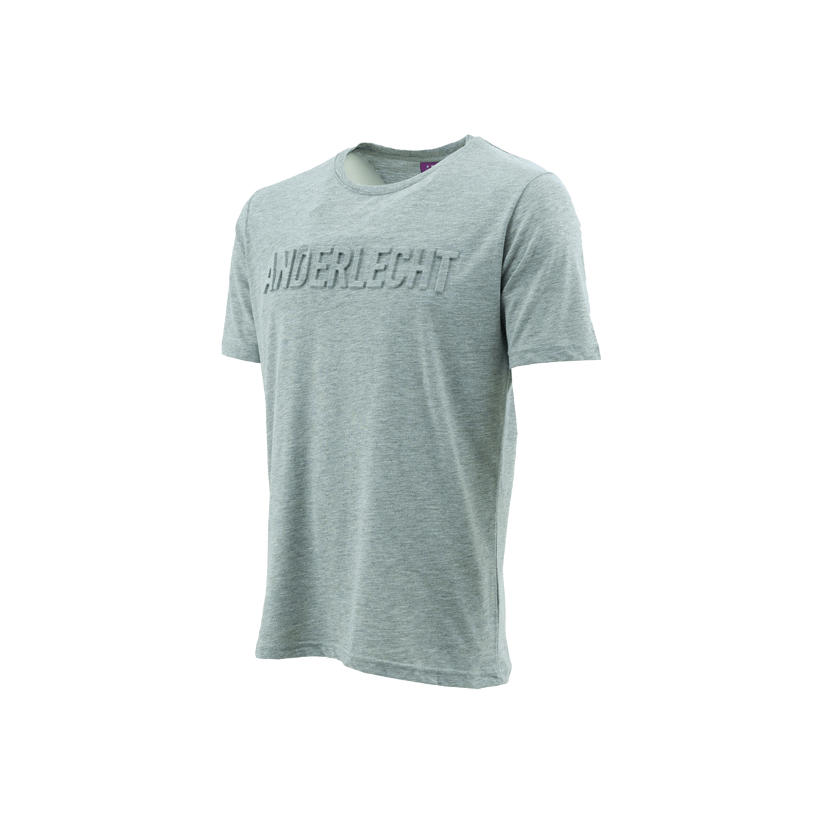 T-shirt embossed logo grijs - S