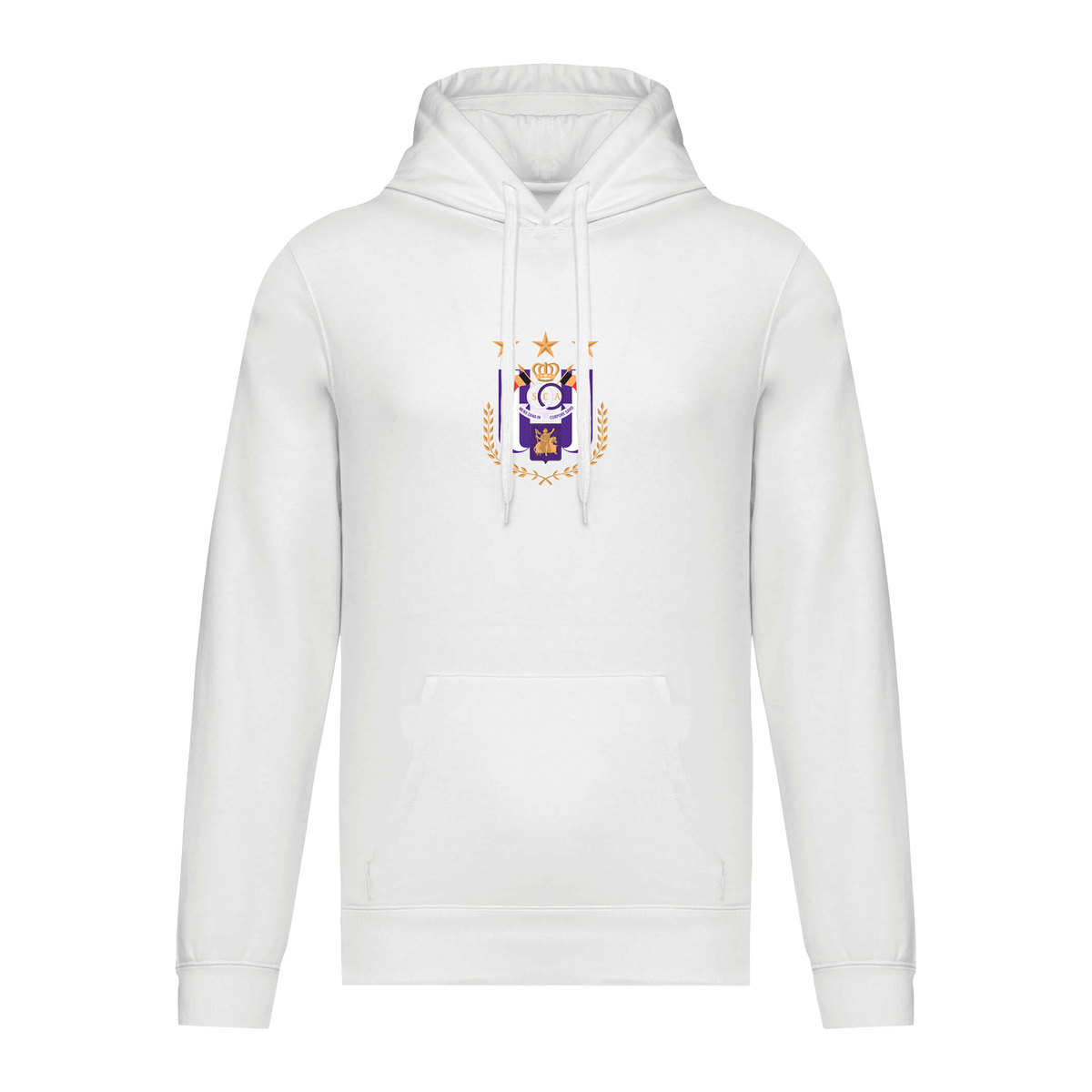 Hoodie wit basic logo XS - Anderlecht