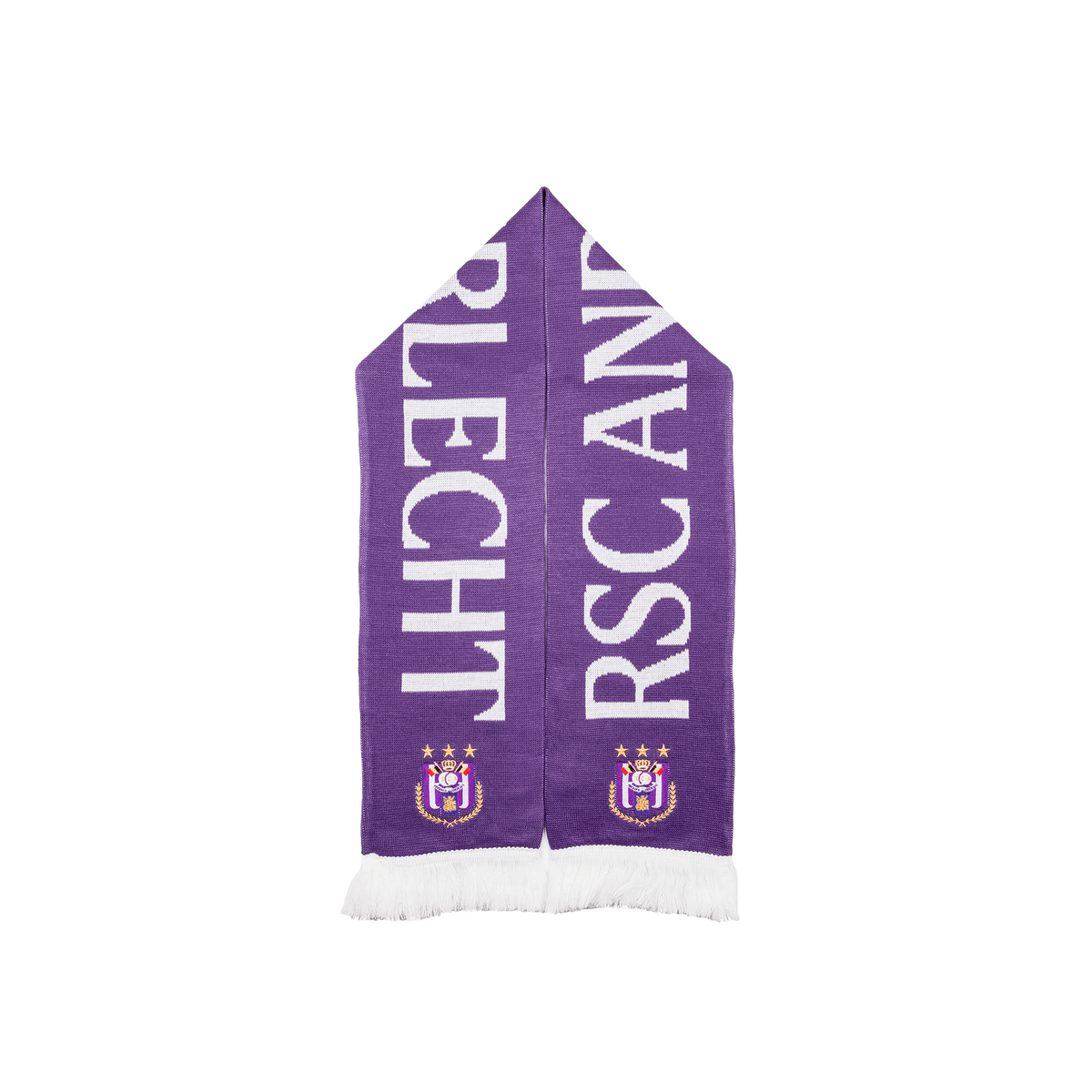 Sjaal Mauve RSC Anderlecht Witte Franjes