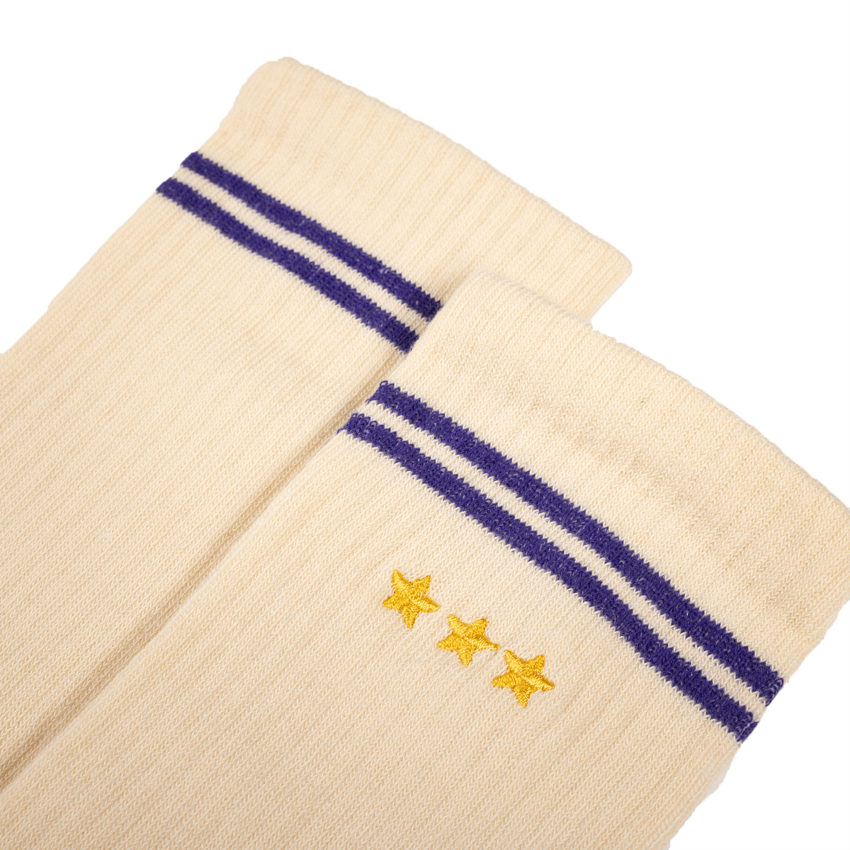 Sportsok 43/46 Beige/paars sterren borduur RSCA