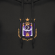 Hoodie zwart basic logo M - Anderlecht
