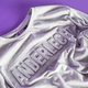 T-shirt embossed logo grijs - S
