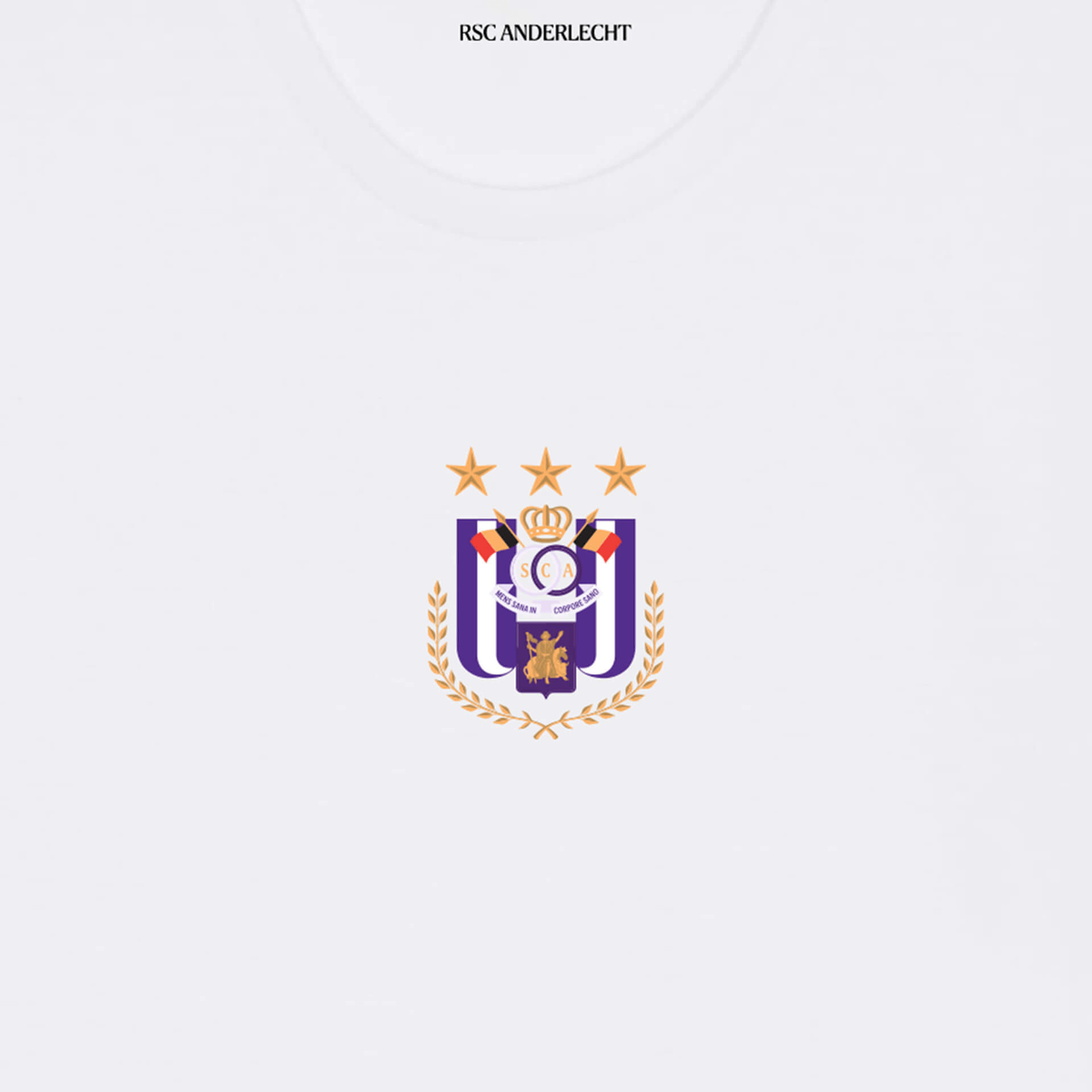 T-shirt wit basic logo 3XL - Anderlecht