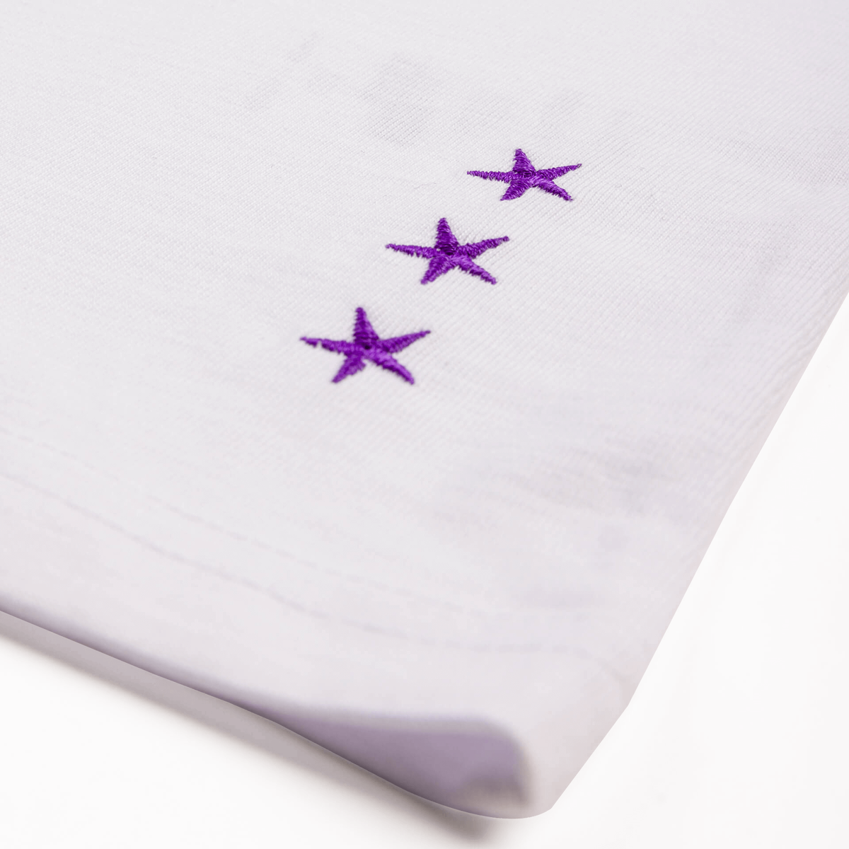 T-shirt M wit wordmark en sterren paars - RSCA