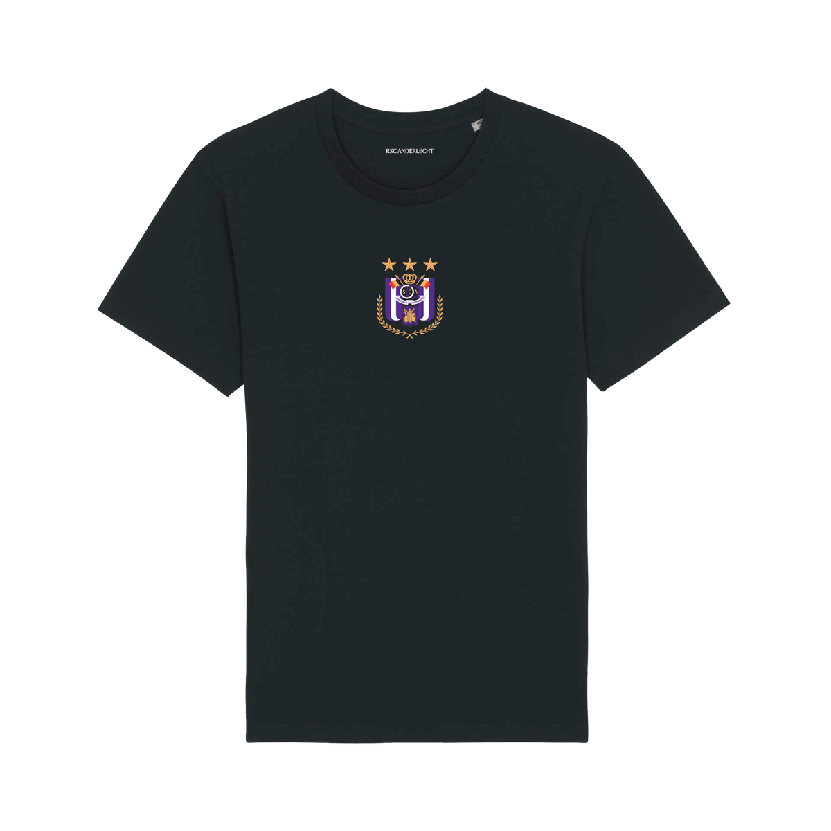 T-shirt zwart basic logo XS - Anderlecht
