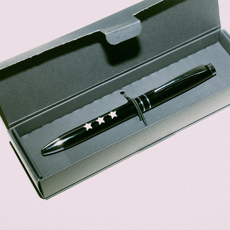 metalen Paragraaf Wig Luxe Pen Set | FAN001065